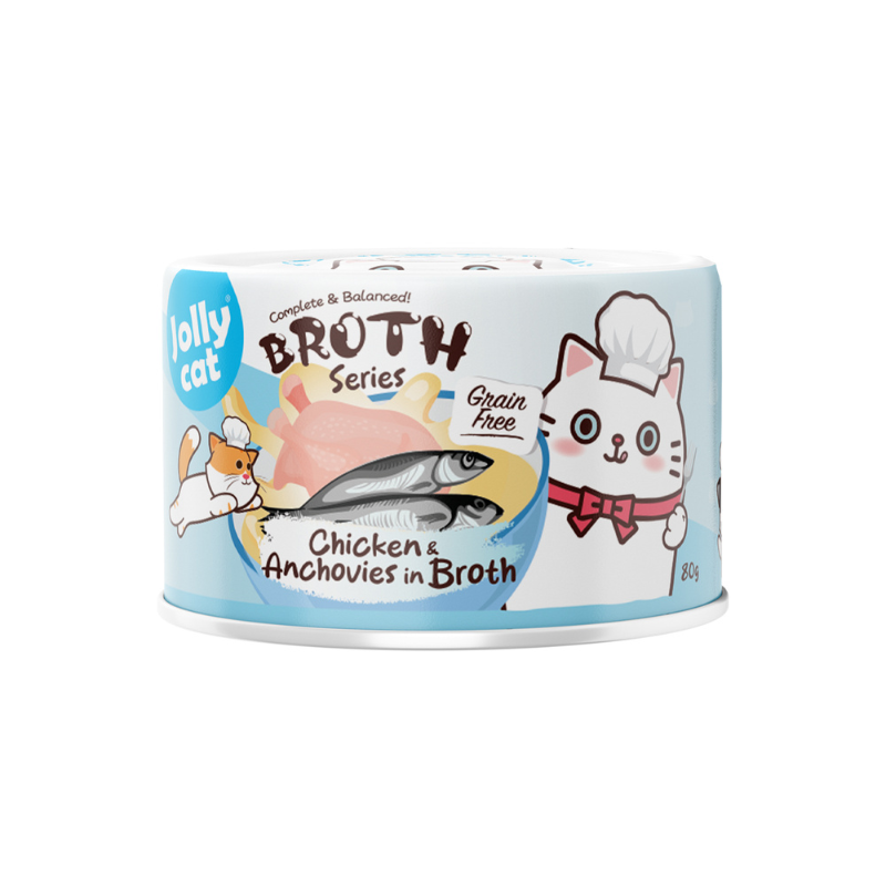Jollycat Complete & Balanced Chicken & Anchovies in Broth - 80g
