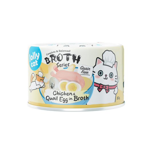 Jollycat Complete & Balanced Chicken & Quail Egg in Broth - 80g