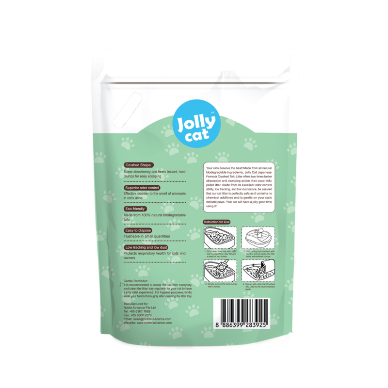 Jollycat Crushed Tofu Litter Jasmine - 6L