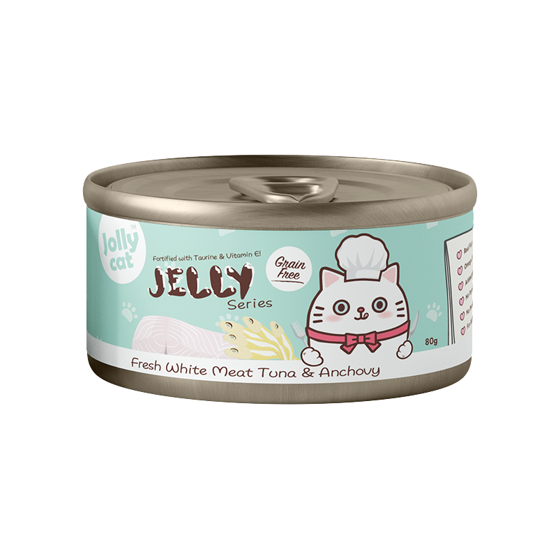 Jollycat Fresh White Meat Tuna & Anchovy in Jelly - 80g