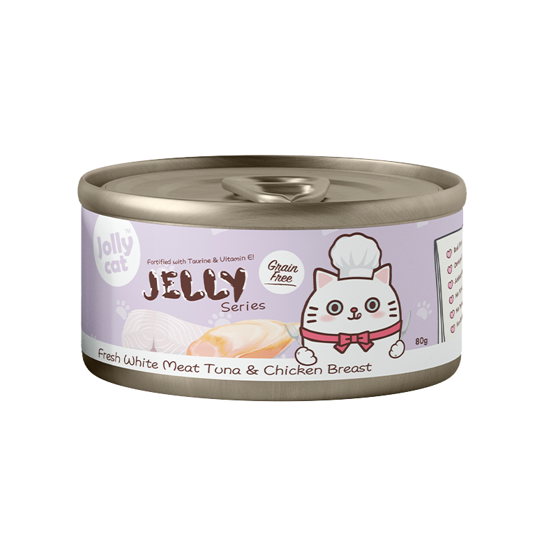 Jollycat Fresh White Meat Tuna & Chicken Breast in Jelly - 80g