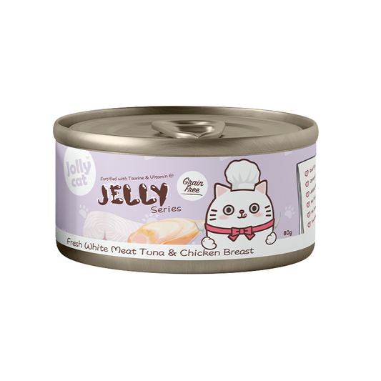 Jollycat Fresh White Meat Tuna & Chicken Breast in Jelly - 80g