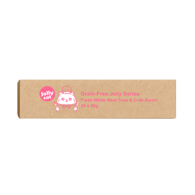 Jollycat Fresh White Meat Tuna & Crab Surimi in Jelly - 80g