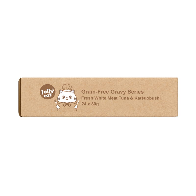 Jollycat Fresh White Meat Tuna & Katsuobushi in Gravy - 80g