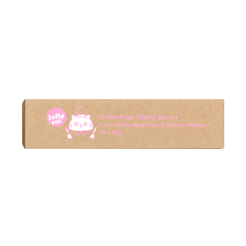 Jollycat Fresh White Meat Tuna & Salmon Flakes in Gravy - 80g