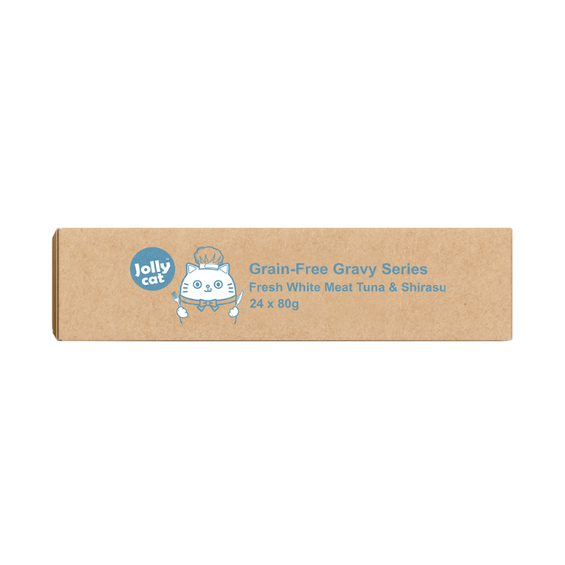 Jollycat Fresh White Meat Tuna & Shirasu in Gravy - 80g