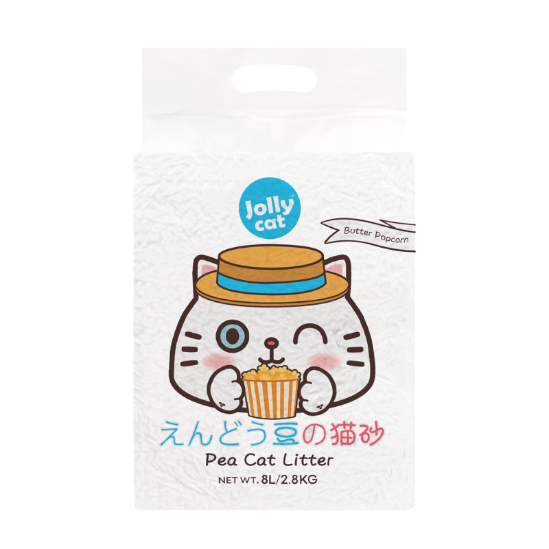 Jollycat Pea Cat Litter Butter Popcorn - 8L x 3 bags (24L/8.4kg)