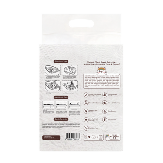 Jollycat Pea Cat Litter Charcoal - 8L x 3 bags (24L/8.4kg)