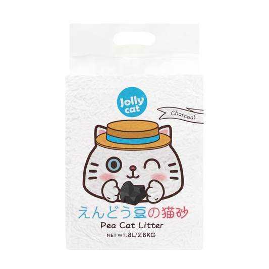 Jollycat Pea Cat Litter Charcoal - 8L x 3 bags (24L/8.4kg)