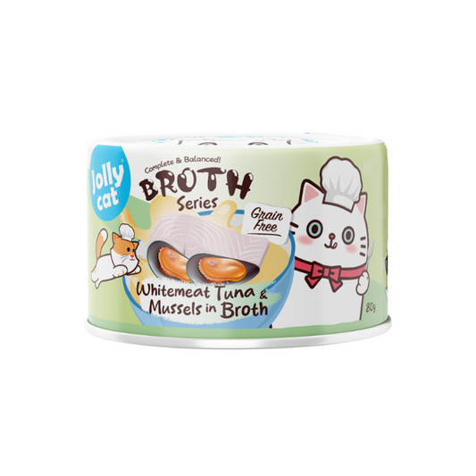 Jollycat Complete & Balanced Whitemeat Tuna & Mussels in Broth - 80g