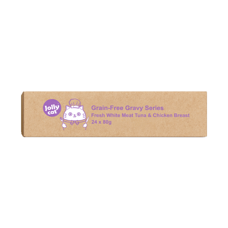 Jollycat Fresh White Meat Tuna & Chicken Breast in Gravy - 80g