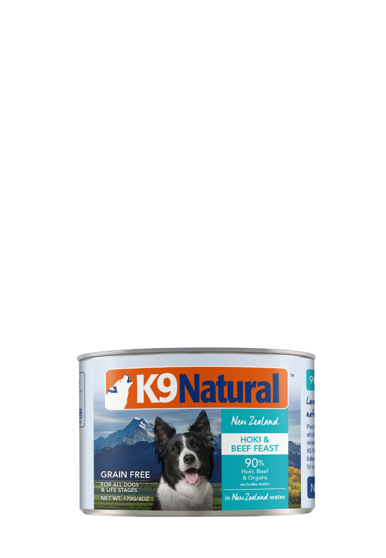 K9 Natural Canned Beef & Hoki 170gm /24 Cans