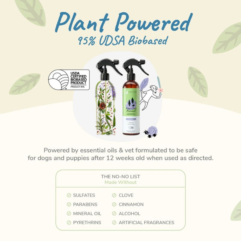 Kin+Kind Flea & Tick Spray Lavender Repel Spray (Dogs & Cats)