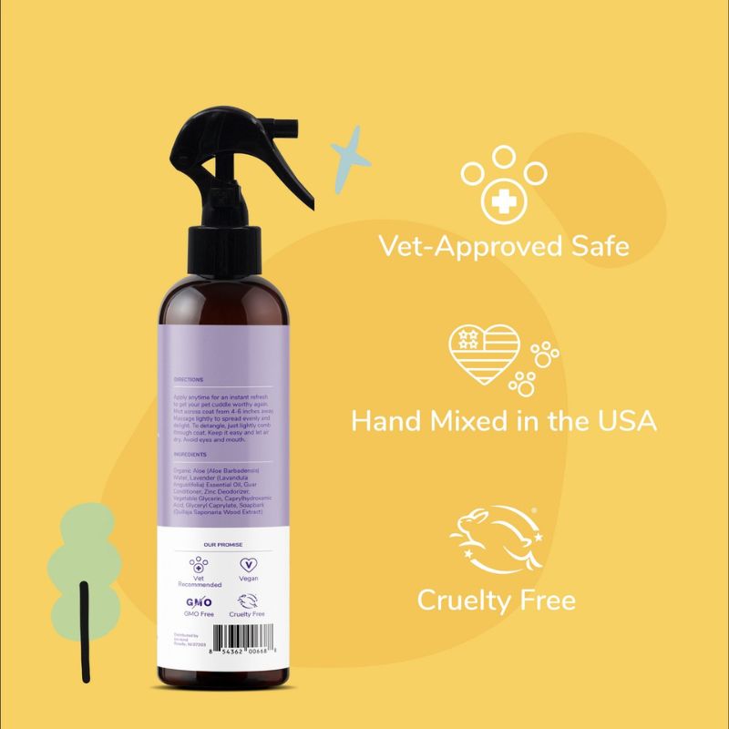 Kin+Kind Lavender Coat Spray for Dog & Cat Smells - 354ml