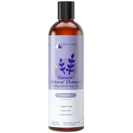 Kin+Kind Oatmeal Shampoo for Dogs & Cats (Lavender) - 354ml
