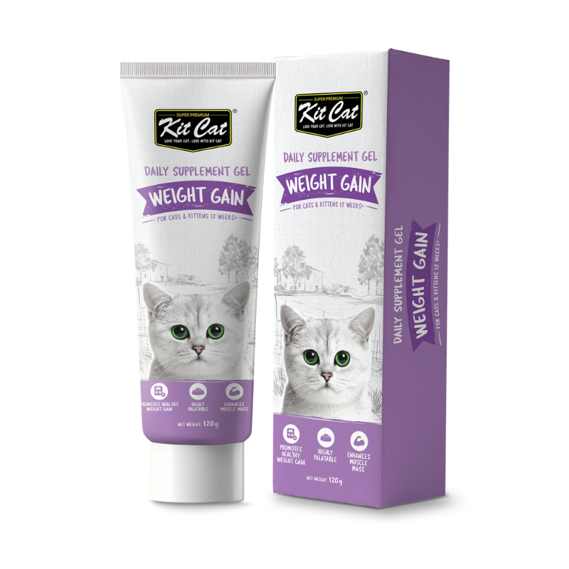 Kit Cat Daily Nutritional Supplement Gel For Cats & Kittens- Weight Gain (120g)