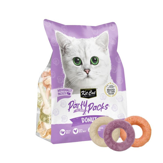Kit Cat Party Packs Freeze Dried Treats for Cats - Donut