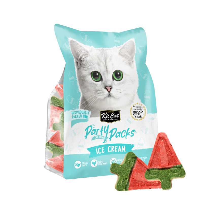 Kit Cat Party Packs Freeze Dried Treats for Cats - Ice Cream