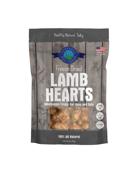 SBF Freeze Dried Lamb Hearts Treats 3oz