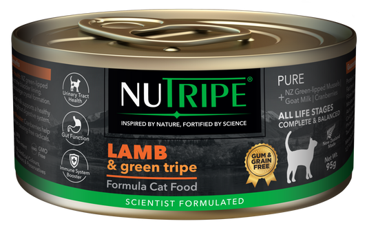 Nutripe Pure Lamb & Green Tripe Cat (Gum-Free) 95g