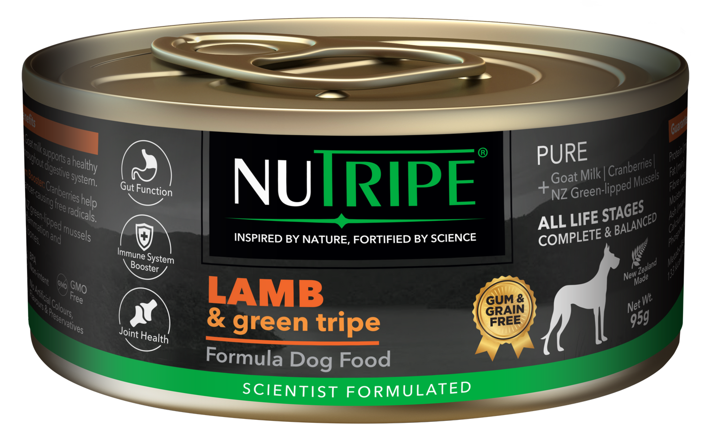 Nutripe Pure Lamb & Green Tripe Dog (Gum-Free)
