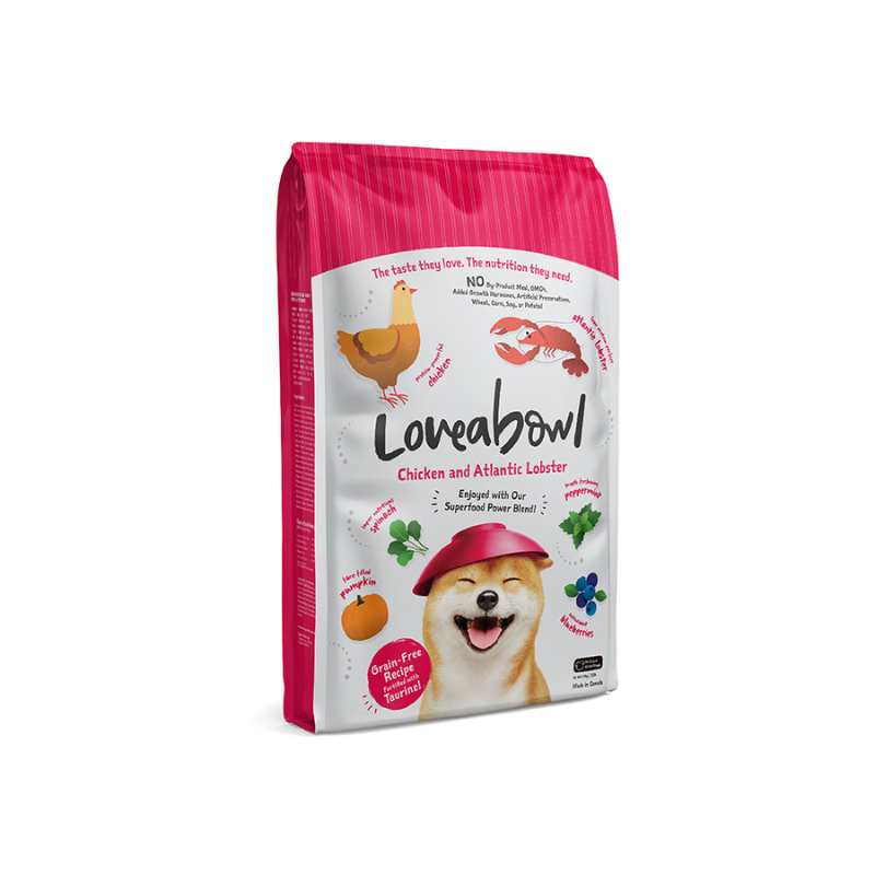 Loveabowl Chicken & Atlantic Lobster Grain Free Dry Dog Food [4 Sizes]