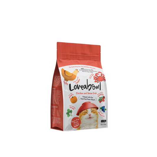Loveabowl Chicken & Snow Crab Grain Free Dry Cat Food [4 Sizes]