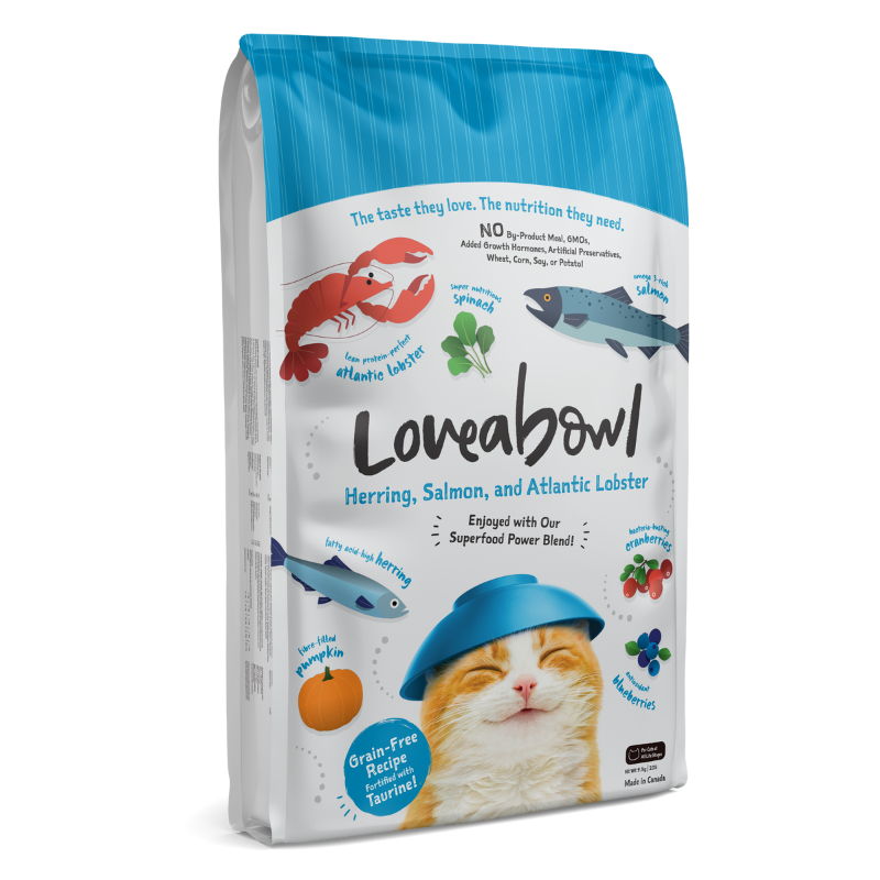Loveabowl Herring, Salmon & Atlantic Lobster Grain Free Dry Cat Food [4 Sizes]