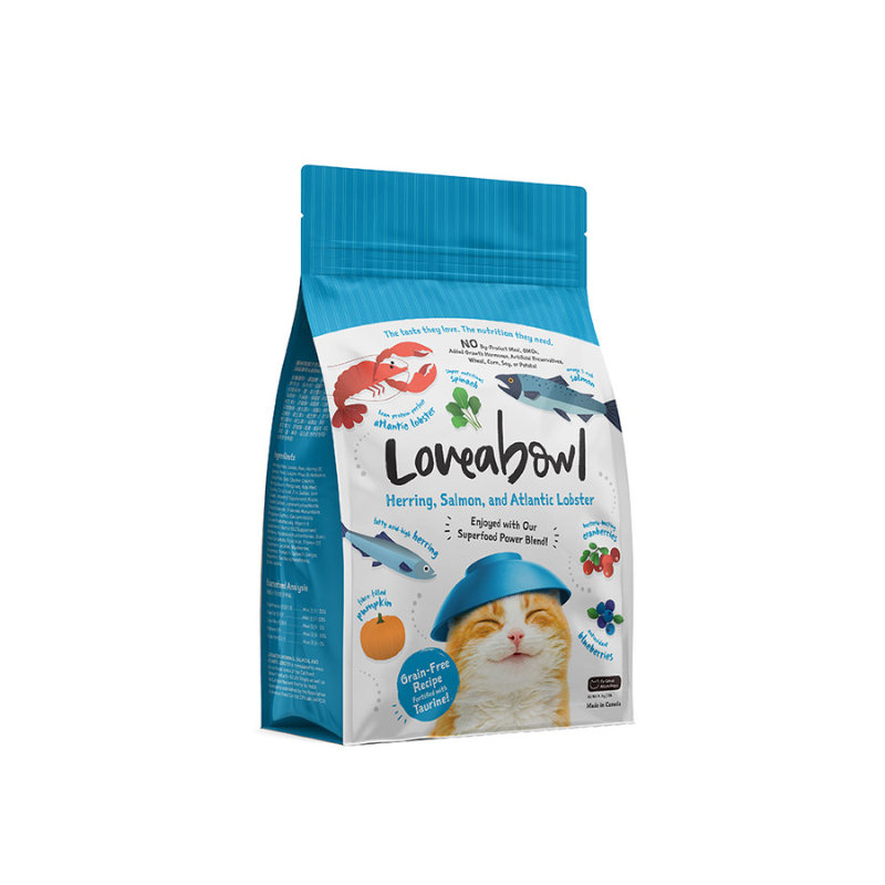 Loveabowl Herring, Salmon & Atlantic Lobster Grain Free Dry Cat Food [4 Sizes]