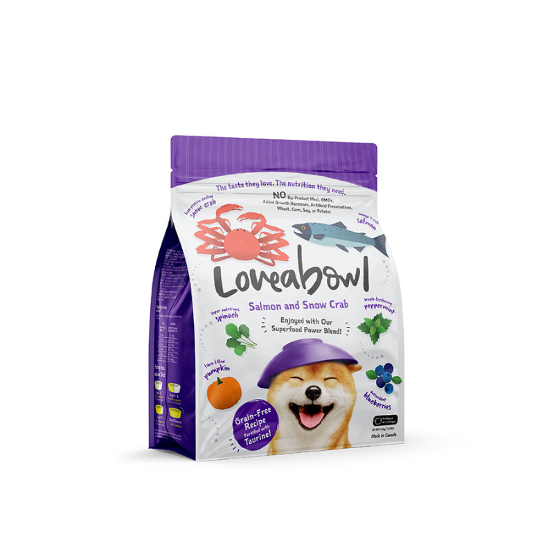 Loveabowl Salmon & Snow Crab Grain Free Dry Dog Food [4 Sizes]