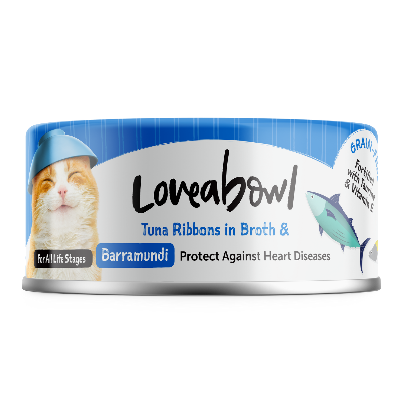 Loveabowl Tuna Ribbons In Broth With Barramundi Canned Cat Food - 70g