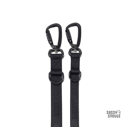 Sassy Snouts Signature Multi-way Slim Leash (2 cm) in Luxe Black