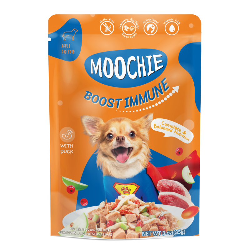 Moochie Boost Immune Duck with Cranberry, Gojiberry & Green Apple - 85g