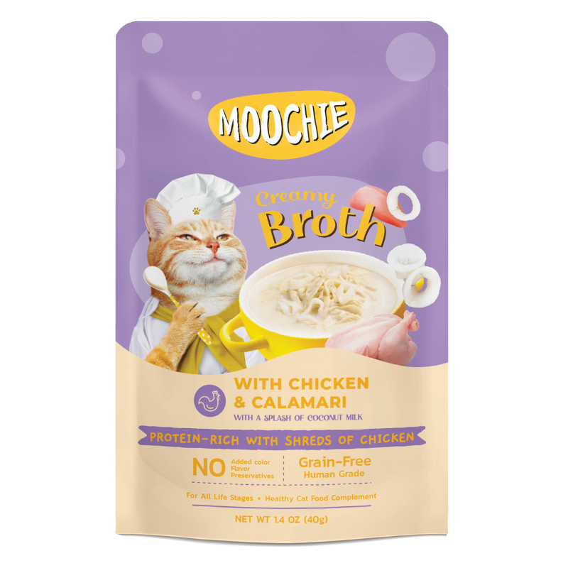 Moochie Creamy Broth with Chicken & Calamari - 40g
