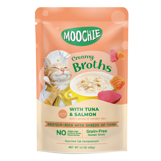 Moochie Creamy Broth with Tuna & Salmon - 40g