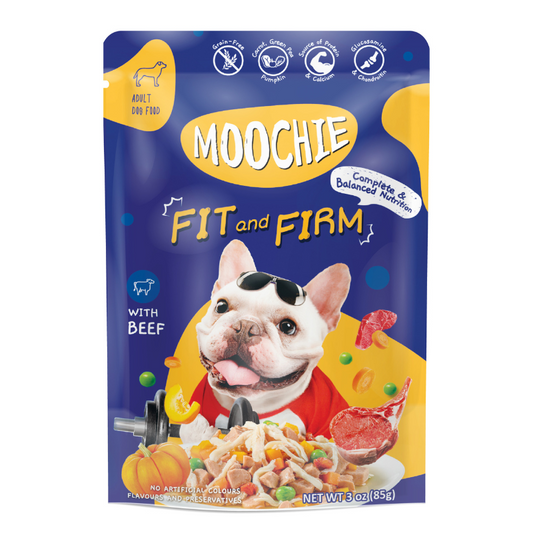 Moochie Fit & Firm Beef with Carrot, Green Pea & Pumpkin - 85g