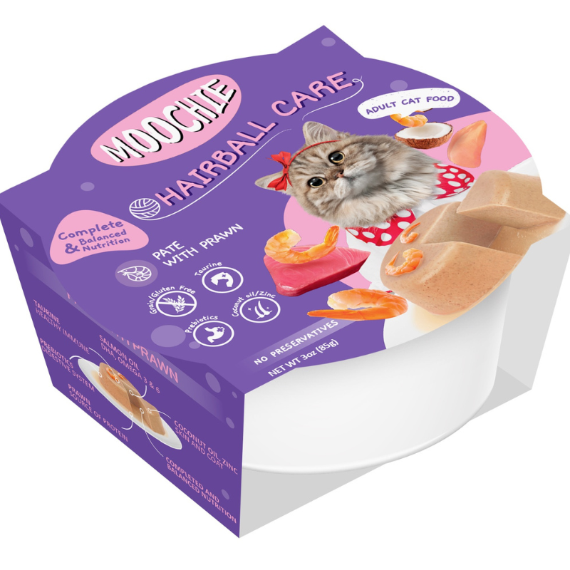 Moochie Hairball Care Prawn Paté - 85g