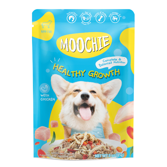 Moochie Healthy Growth Puppy Chicken with Carrot, Gojiberry & Brown Rice - 85g