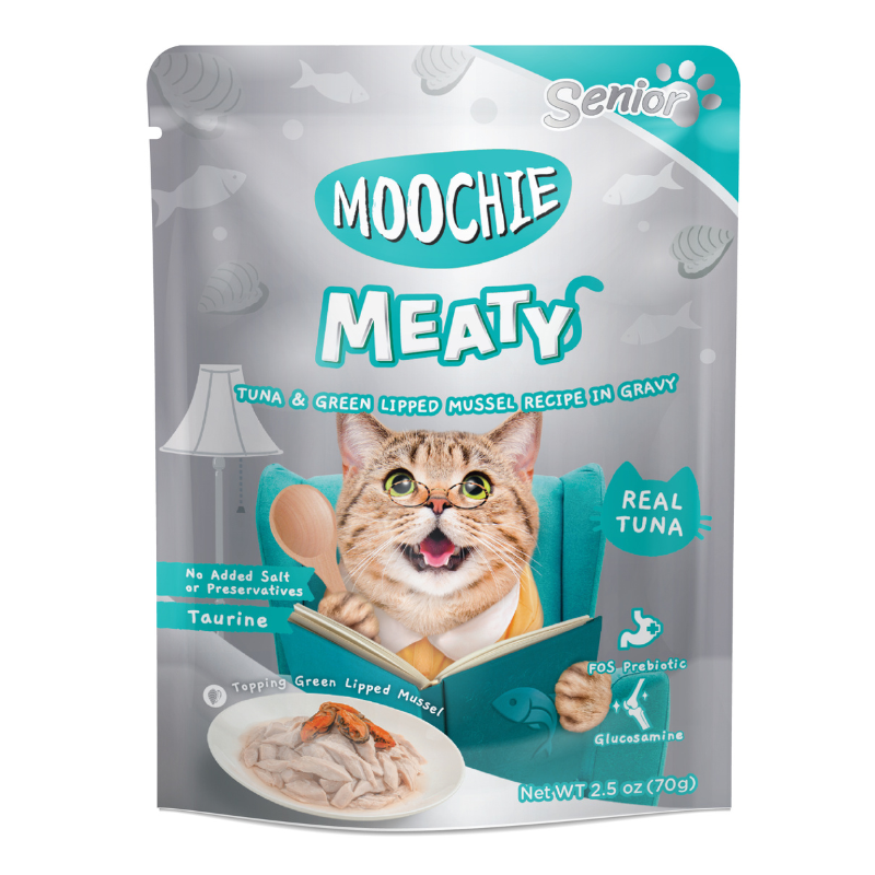 Moochie Meaty Tuna & Green-Lipped Mussel in Gravy - 70g