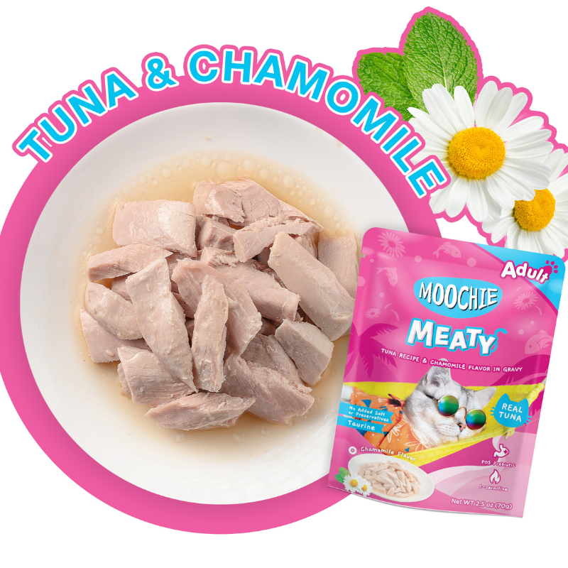 Moochie Meaty Tuna Recipe & Chamomile Flavor in Gravy - 70g