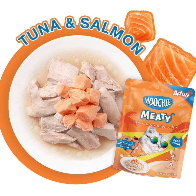 Moochie Meaty Tuna & Salmon Recipe in Jelly - 70g