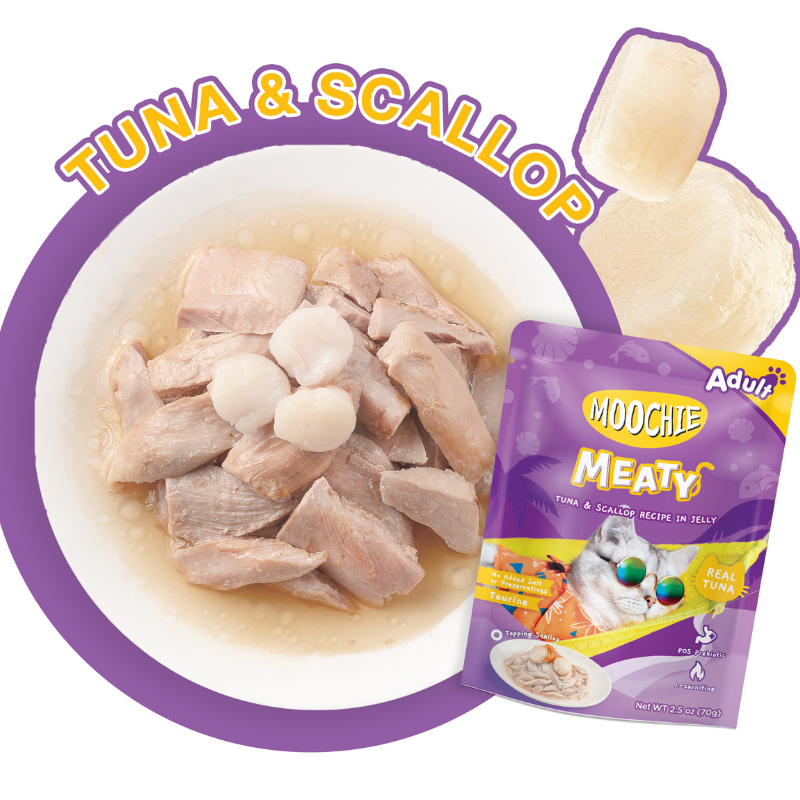 Moochie Meaty Tuna & Scallop Recipe in Jelly - 70g