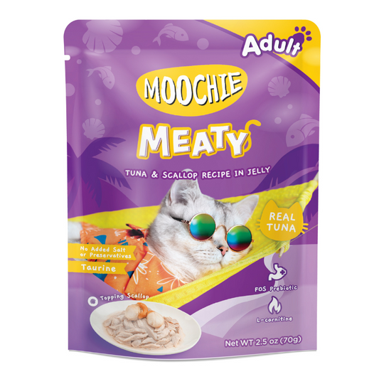 Moochie Meaty Tuna & Scallop Recipe in Jelly - 70g