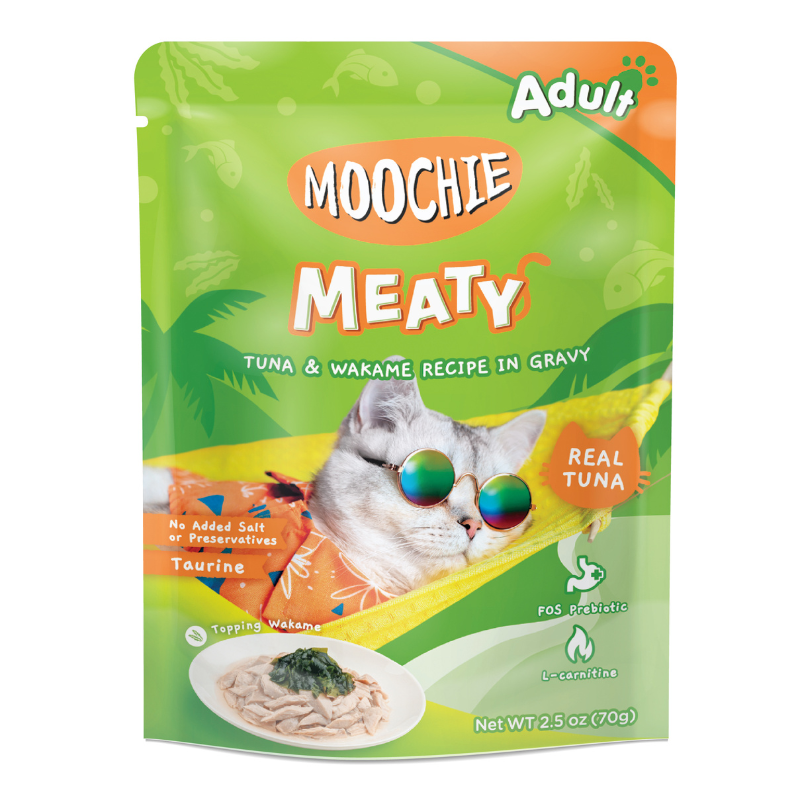 Moochie Meaty Tuna & Wakame Recipe in Gravy - 70g
