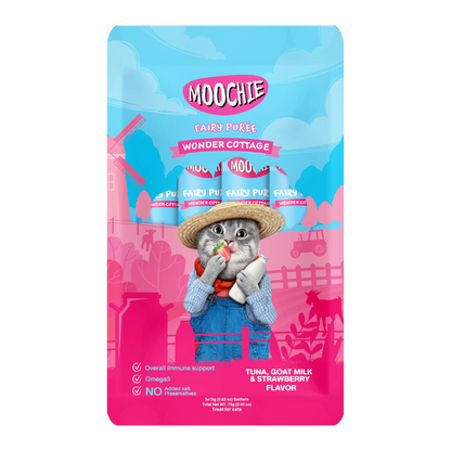 Moochie Tuna, Goat Milk & Strawberry Fairy Purée [2 Sizes]