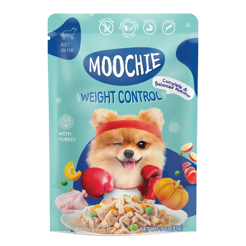 Moochie Weight Control Turkey with Sweet Potato, Pumpkin, Green Pea & Coconut Oil - 85g