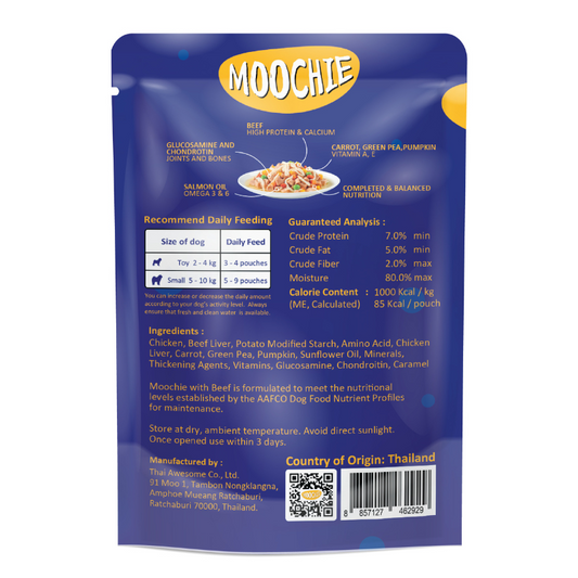 Moochie Fit & Firm Beef with Carrot, Green Pea & Pumpkin - 85g