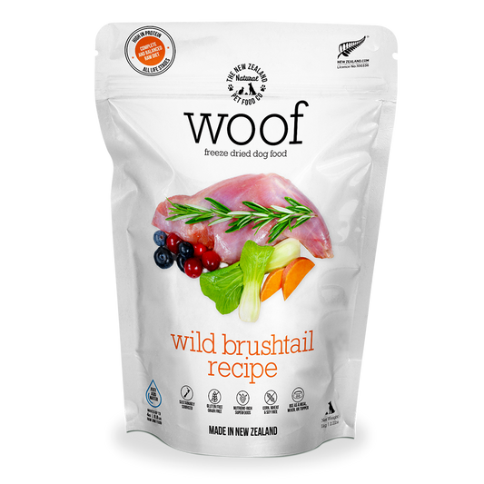 NZ Natural WOOF Freeze Dried Raw Wild Brushtail Dog Food [2 Sizes]