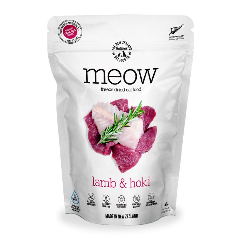 NZ Natural MEOW Freeze Dried Raw Lamb & Hoki Cat Food - 280g