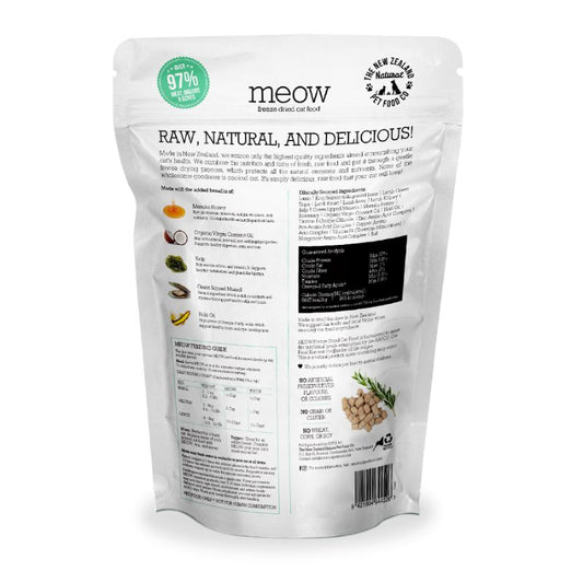 NZ Natural MEOW Freeze Dried Raw Lamb & King Salmon Cat Food - 280g